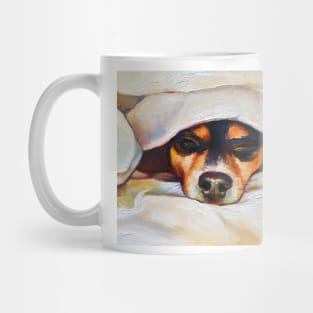 Cute Snuggle Sleeping Chihuahua by Robert Phelps Mug